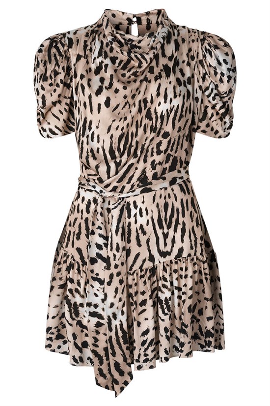 RAVN RAVN Kjole - LUPE DRESS, Warm Leopard